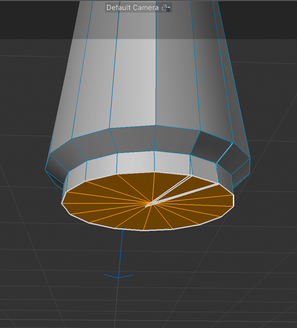 Image of the bottom part of the tube created in Cinema 4D