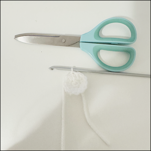 Crochet a circle shape for the inner part of the flower