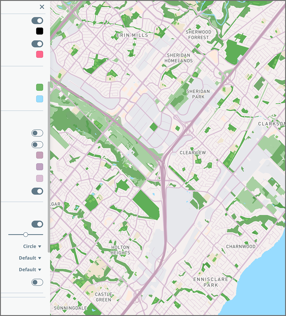 Changing road & transit network colors