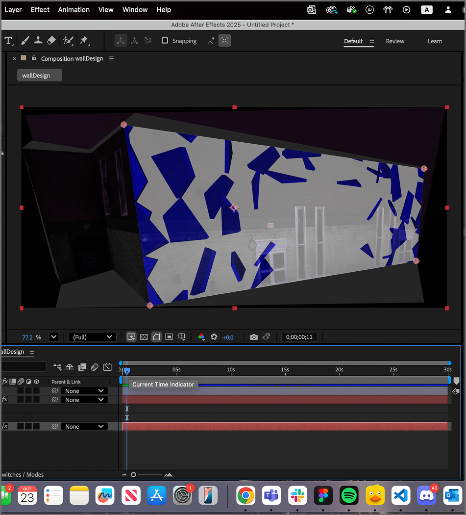 Succeded in creating mask for one side of the building