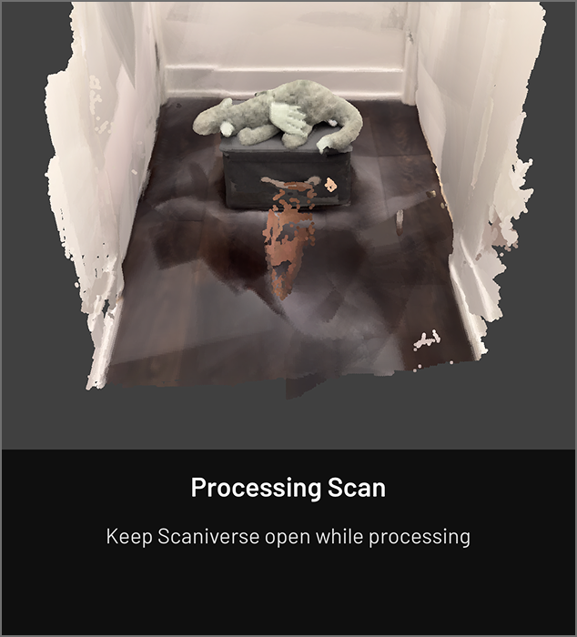 Second object was scanned in the same location, in this case the object was bigger than the base, allowing me to scan underneath it for certain parts.
